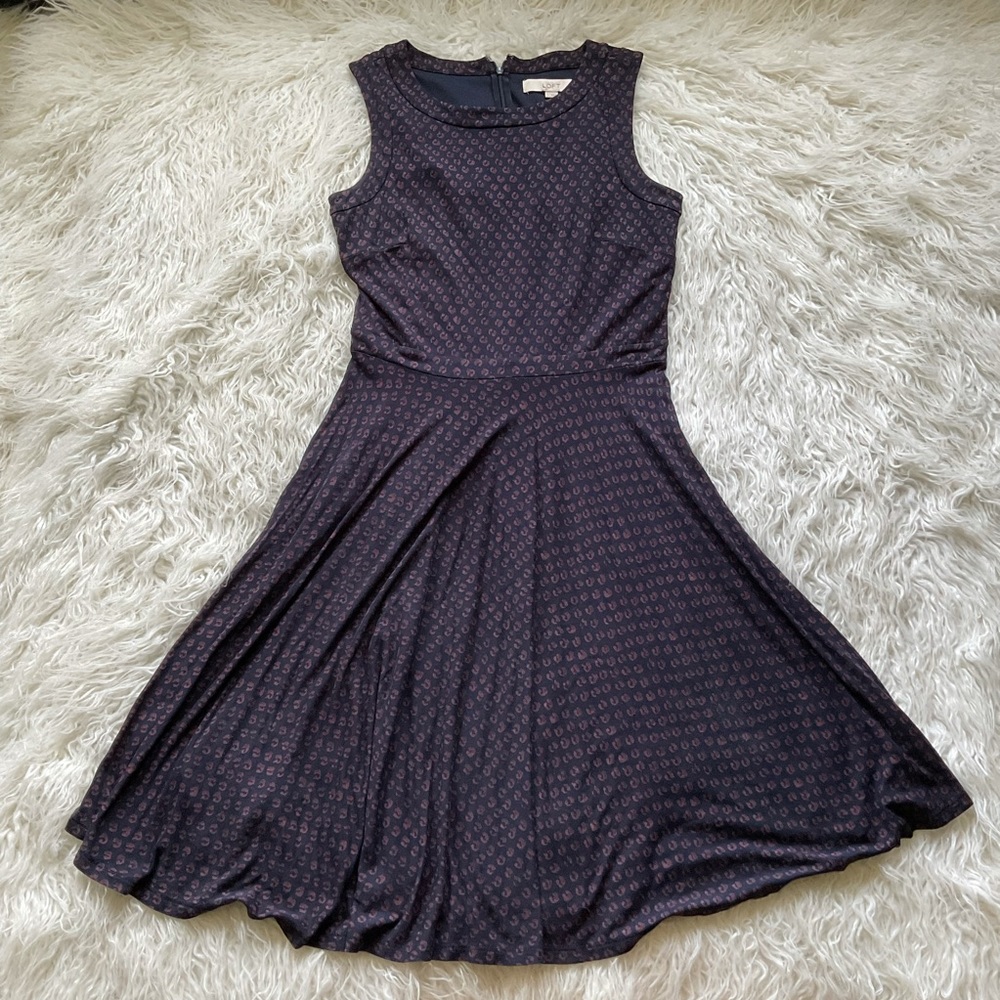 Loft Dot Pattern Fit & Flare‎ Summer Dress